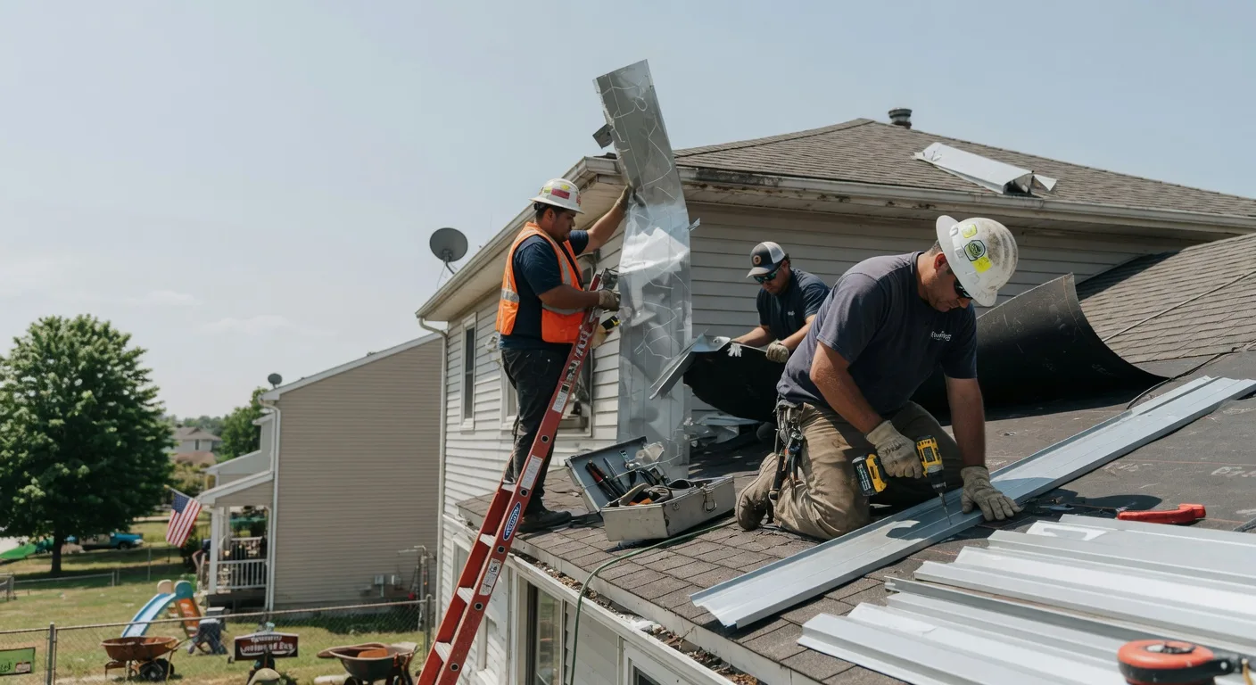 Storm Damage Metal Roof Repair in Millville, PA